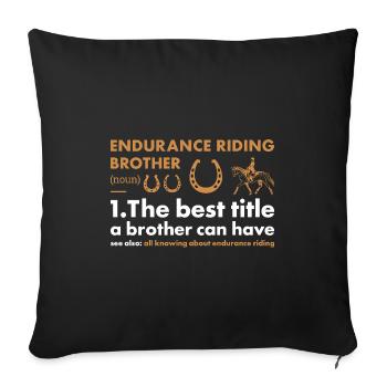 Rider Brother Definition Endurance Riding - Sofakissenbezug 45 x 45 cm - Schwarz - Vorne
