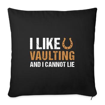Vaulter I Like Vaulting - Sofa pillowcase 17,3'' x 17,3'' (45 x 45 cm) - black - Front