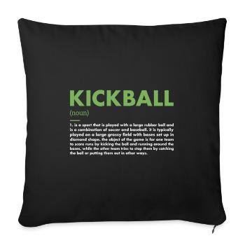 Définition du sport Kickball - Housse de coussin décorative 45 x 45 cm - noir - Devant