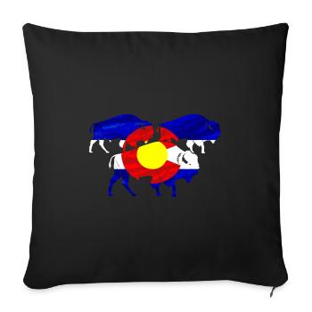 Colorado Colorado Shirt Colorado Liebhaber-Geschen - Sofakissenbezug 45 x 45 cm - Schwarz - Vorne