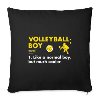 Sport Boy Definition Volleyball - Sofa pillowcase 17,3'' x 17,3'' (45 x 45 cm) - black - Front
