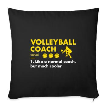 Définition de l’entraîneur sportif Volleyball - Housse de coussin décorative 45 x 45 cm - noir - Devant