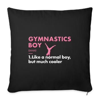 Sport Garçon Gymnastique - Housse de coussin décorative 45 x 45 cm - noir - Devant