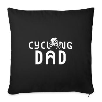 Cyclists Papa Cycling Cycling Cycling - Sofa pillowcase 17,3'' x 17,3'' (45 x 45 cm) - black - Front