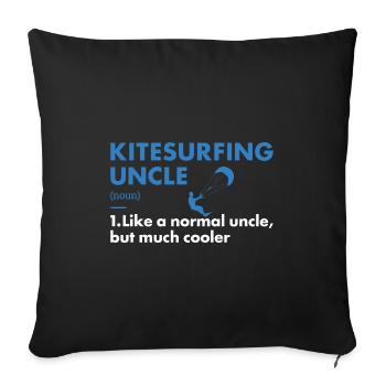 Sport Uncle Kitesurfing - Sofa pillowcase 17,3'' x 17,3'' (45 x 45 cm) - black - Front