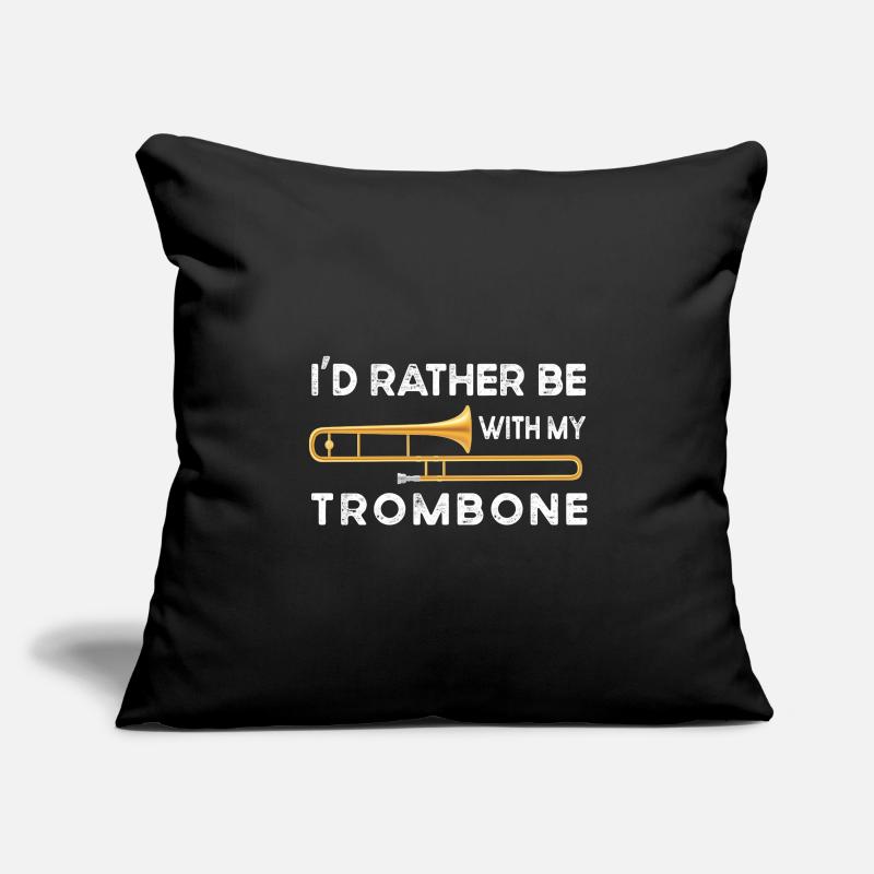 Trombone trombone trombone trombone don trombones Housse de coussin décorative 45 x 45 cm