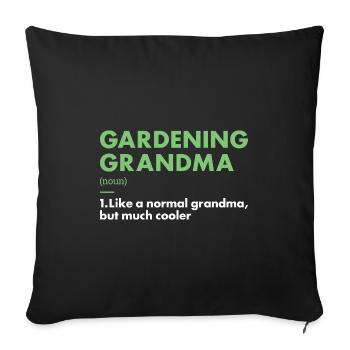 Jardinier Grand-mère Définition Jardinage - Housse de coussin décorative 45 x 45 cm - noir - Devant