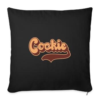 Cuisson des biscuits rétro - Housse de coussin décorative 45 x 45 cm - noir - Devant