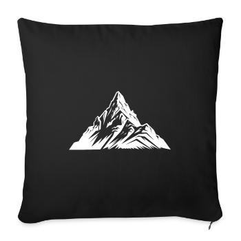 Mountains Mountains Alps - Sofa pillowcase 17,3'' x 17,3'' (45 x 45 cm) - black - Front