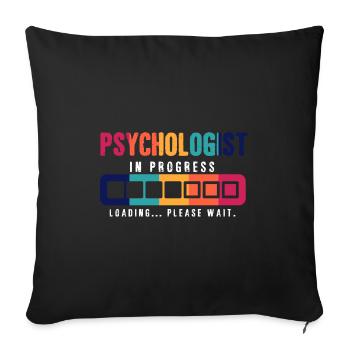Psychologe - Sofakissenbezug 45 x 45 cm - Schwarz - Vorne