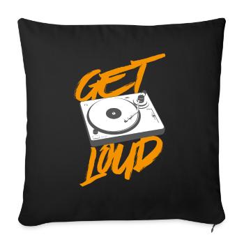 Get Loud - Housse de coussin décorative 45 x 45 cm - noir - Devant