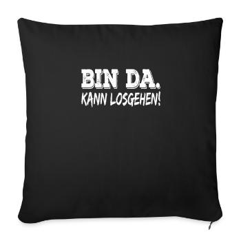 Bin Da Peut-sortir Sort Cadeau - Housse de coussin décorative 45 x 45 cm - noir - Devant