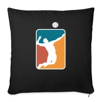Volleyball volleyball player beach volleyball gift - Sofa pillowcase 17,3'' x 17,3'' (45 x 45 cm) - black - Front