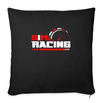 Sim racing Simracing Sim Racer Gaming Geschenk - Sofakissenbezug 45 x 45 cm - Schwarz - Vorne