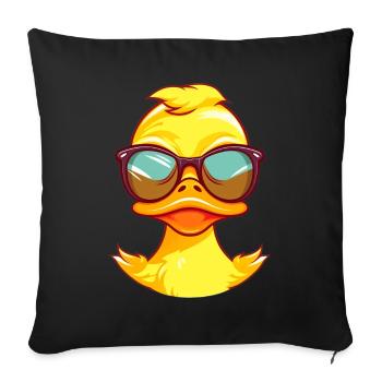 Baby duck - Sofa pillowcase 17,3'' x 17,3'' (45 x 45 cm) - black - Front