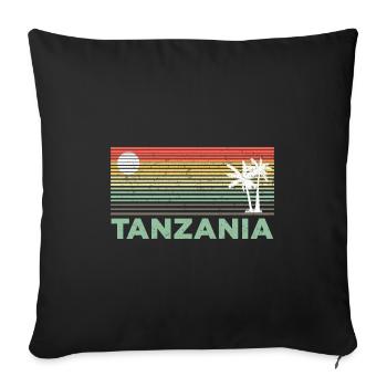 Tanzania Tanzania Gift for Tanzanians Tanzania - Sofa pillowcase 17,3'' x 17,3'' (45 x 45 cm) - black - Front