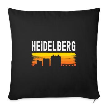 Heidelberg - Sofakissenbezug 45 x 45 cm - Schwarz - Vorne