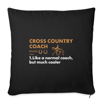Définition de l’entraîneur Cross Country - Housse de coussin décorative 45 x 45 cm - noir - Devant