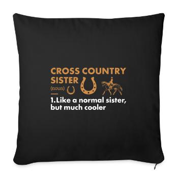 Rider Sister Definition Cross Country - Sofa pillowcase 17,3'' x 17,3'' (45 x 45 cm) - black - Front