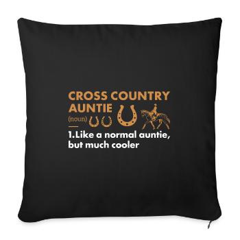 Rider Auntie Definition Cross Country - Sofa pillowcase 17,3'' x 17,3'' (45 x 45 cm) - black - Front