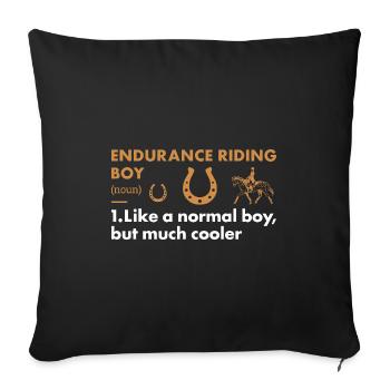 Rider Boy Definition Endurance Riding - Sofakissenbezug 45 x 45 cm - Schwarz - Vorne
