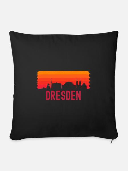 Dresden - Sofakissenbezug 45 x 45 cm - Schwarz