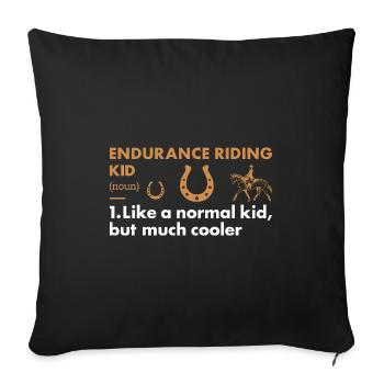 Rider Kid Definition Endurance Riding - Sofakissenbezug 45 x 45 cm - Schwarz - Vorne