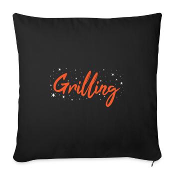 Griller Grilling - Sofa pillowcase 17,3'' x 17,3'' (45 x 45 cm) - black - Front