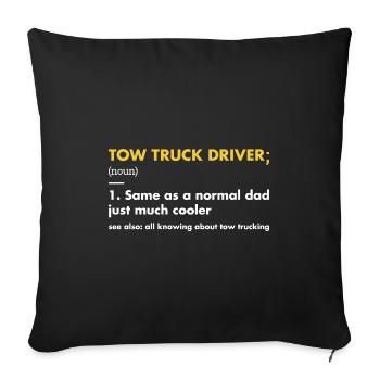 Conducteur de dépanneuse Papa Définition Opérateur de dépanneuse - Housse de coussin décorative 45 x 45 cm - noir - Devant
