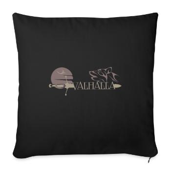 Valhalla - Winkinger - Wolf and Sword - Sofa pillowcase 17,3'' x 17,3'' (45 x 45 cm) - black - Front