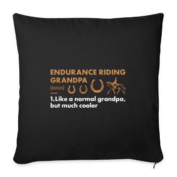 Rider Grandpa Definition Endurance Riding - Sofakissenbezug 45 x 45 cm - Schwarz - Vorne