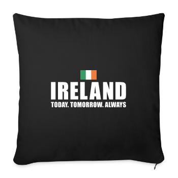 Ireland Today Tomorrow Always Ireland Rugby - Sofa pillowcase 17,3'' x 17,3'' (45 x 45 cm) - black - Front