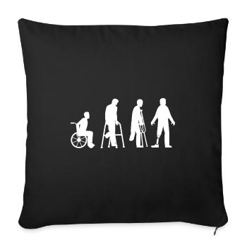 Bein Amputiert Arm Kämpfer Geschenk - Sofakissenbezug 45 x 45 cm - Schwarz - Vorne