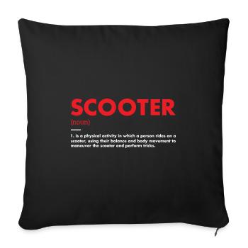 Sport Definition Scooter - Sofa pillowcase 17,3'' x 17,3'' (45 x 45 cm) - black - Front