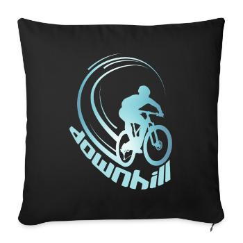 VTT de descente VTT - Housse de coussin décorative 45 x 45 cm - noir - Devant