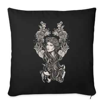 Virgo Zodiac - Housse de coussin décorative 45 x 45 cm - noir - Devant