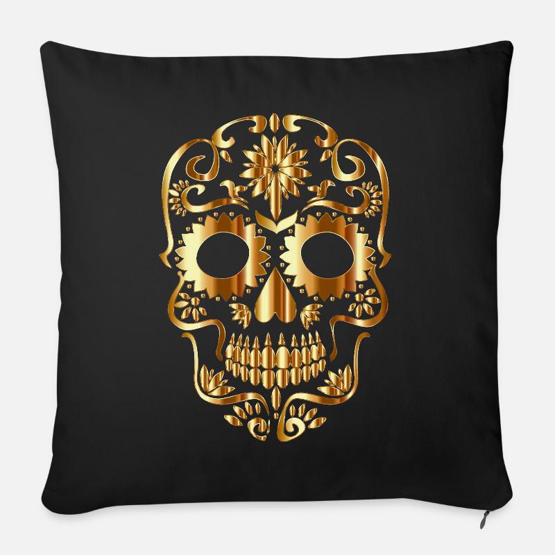 Totenkopf - Sofakissenbezug 45 x 45 cm - Schwarz