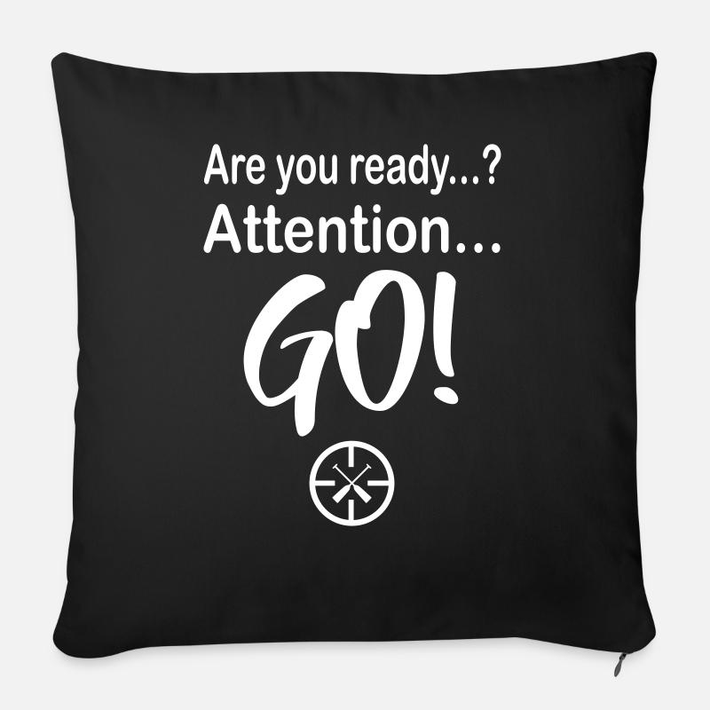 Drachenboot Are you Ready? 1c - Sofakissenbezug 45 x 45 cm - Schwarz