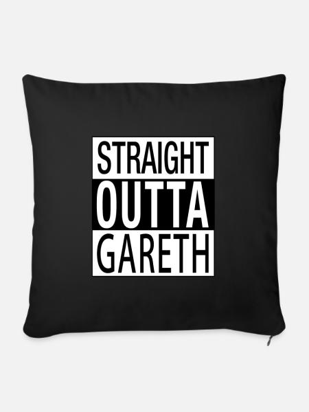 Straight outta Gareth DSA Geschenk - Sofakissenbezug 45 x 45 cm - Schwarz