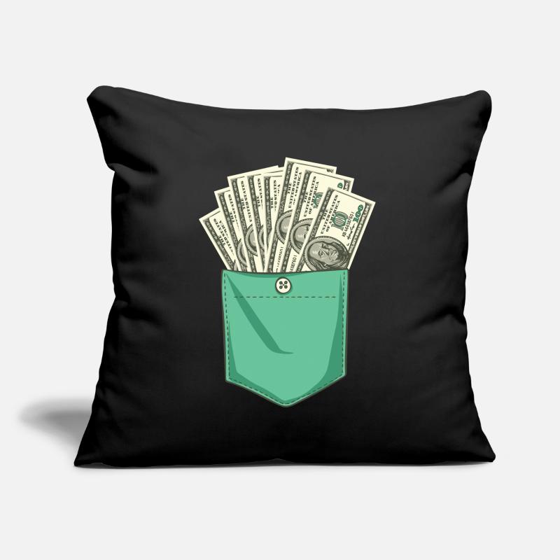 Source de poche dollar Housse de coussin décorative 45 x 45 cm