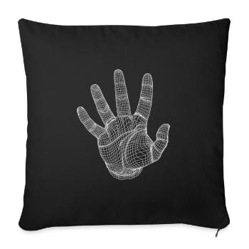 La main - Housse de coussin décorative 45 x 45 cm - noir - Devant