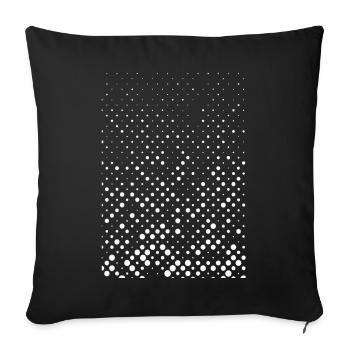 Abstract points / line / white / pattern - Sofa pillowcase 17,3'' x 17,3'' (45 x 45 cm) - black - Front
