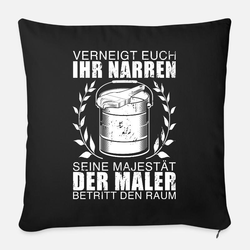 Maler lustiges Geschenk - Sofakissenbezug 45 x 45 cm - Schwarz
