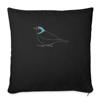 Buchfink - Housse de coussin décorative 45 x 45 cm - noir - Devant
