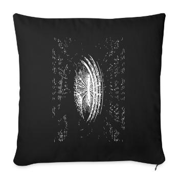 Radialer Schimmer Druck - Sofakissenbezug 45 x 45 cm - Schwarz - Vorne