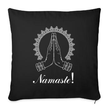 Yoga - Housse de coussin décorative 45 x 45 cm - noir - Devant