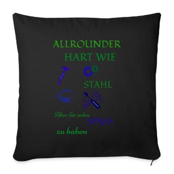 Artisan coffee and beer - Sofa pillowcase 17,3'' x 17,3'' (45 x 45 cm) - black - Front