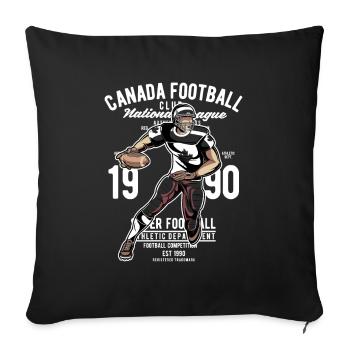 Canada Football T-Shirt Sports - Sofa pillowcase 17,3'' x 17,3'' (45 x 45 cm) - black - Front