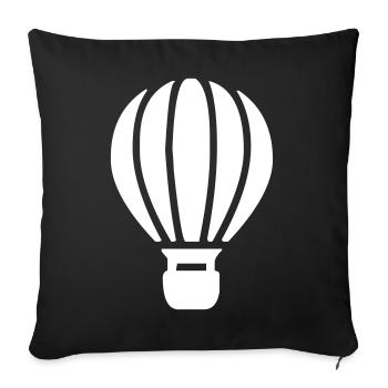 Une montgolfière - Housse de coussin décorative 45 x 45 cm - noir - Devant
