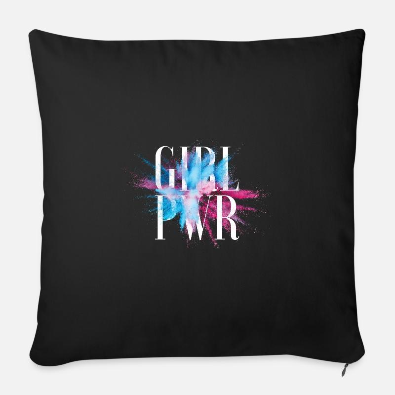 Girls Power - Sofakissenbezug 45 x 45 cm - Schwarz
